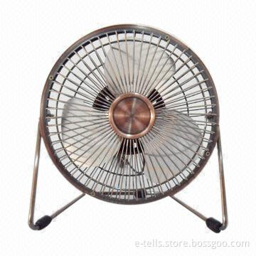 1,200mAh Battery 6-inch Copper Plating USB Fan, Stylish and Elegant Design